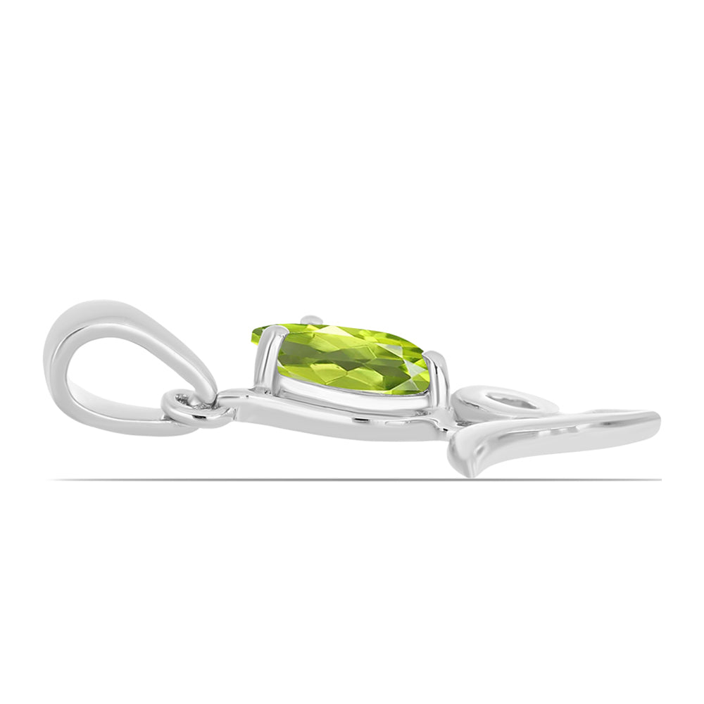 Silberanhänger mit Peridot aus Changbai