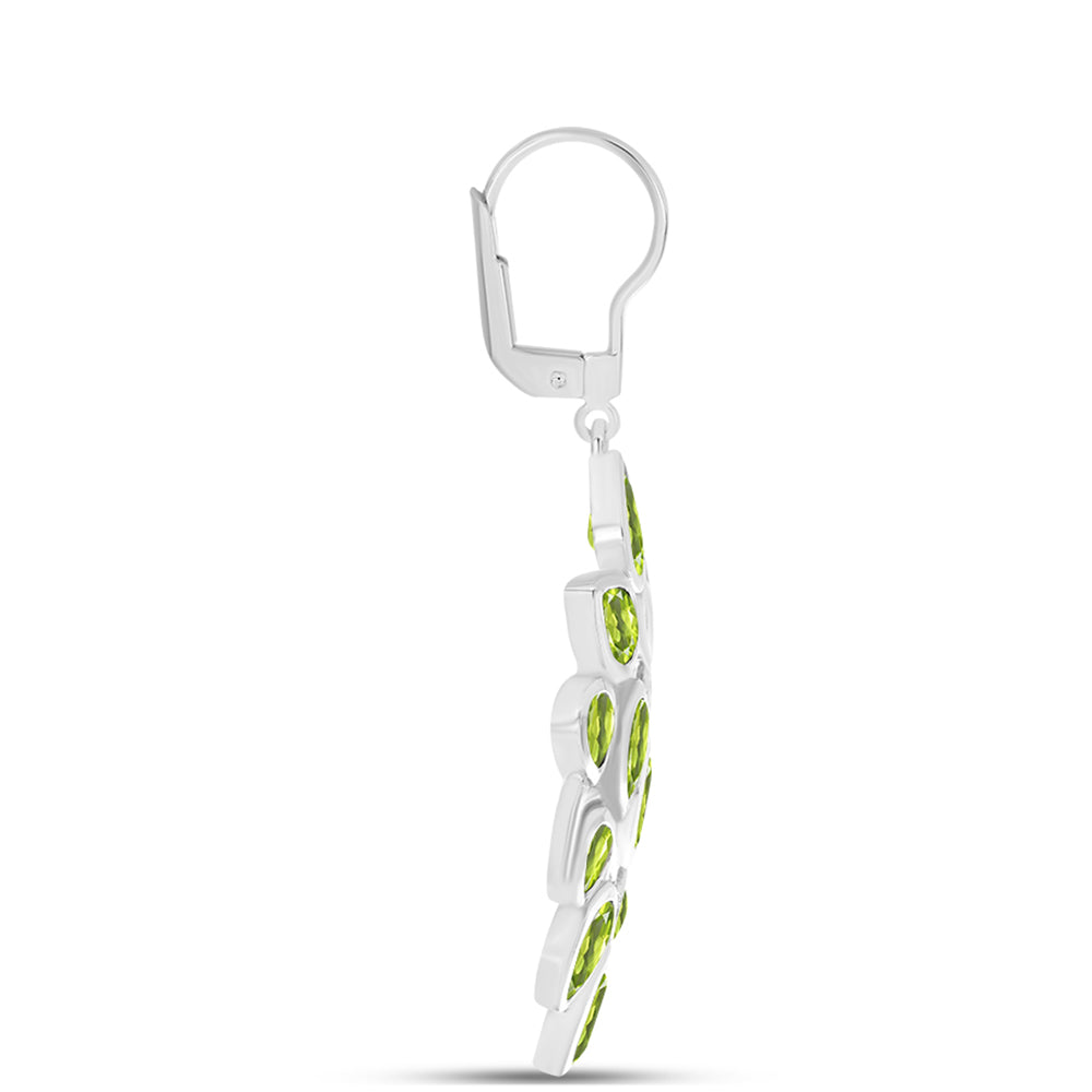 Silberohrringe mit Peridot aus Changbai