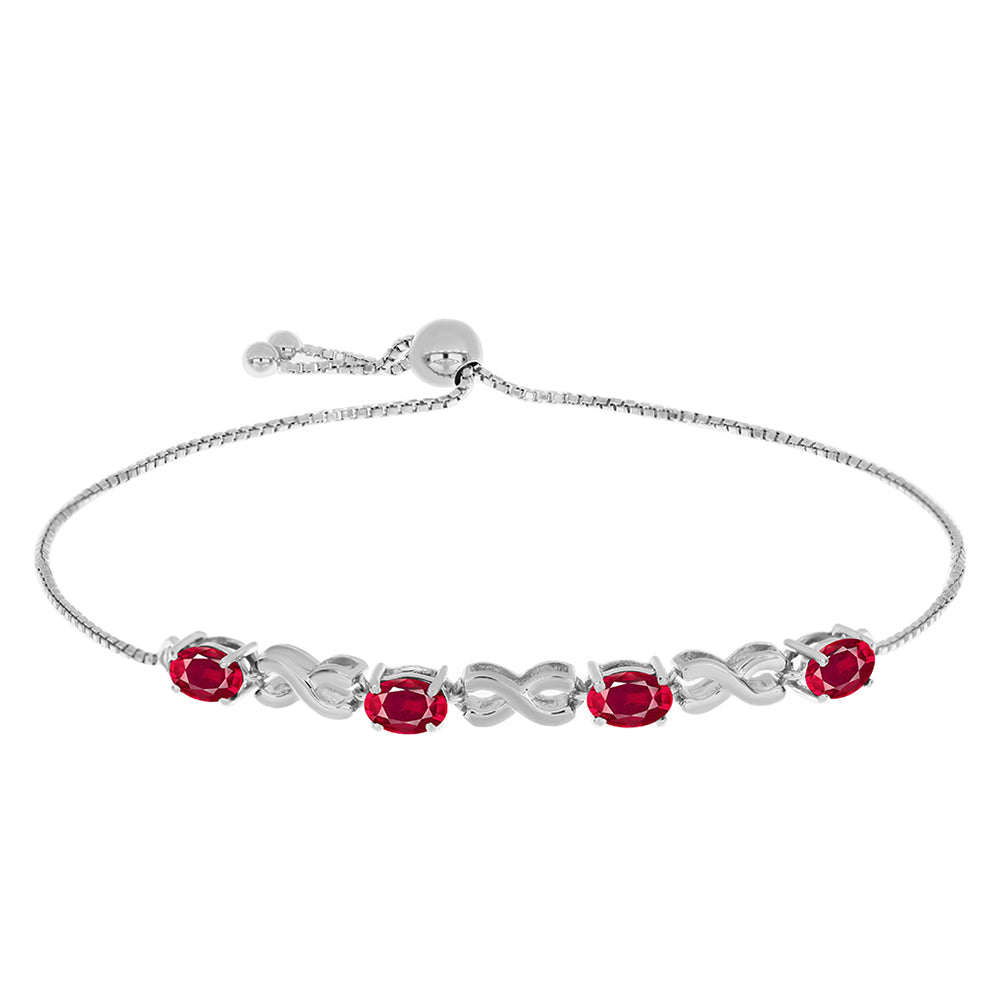 Silberarmband mit Rubin aus Madagaskar