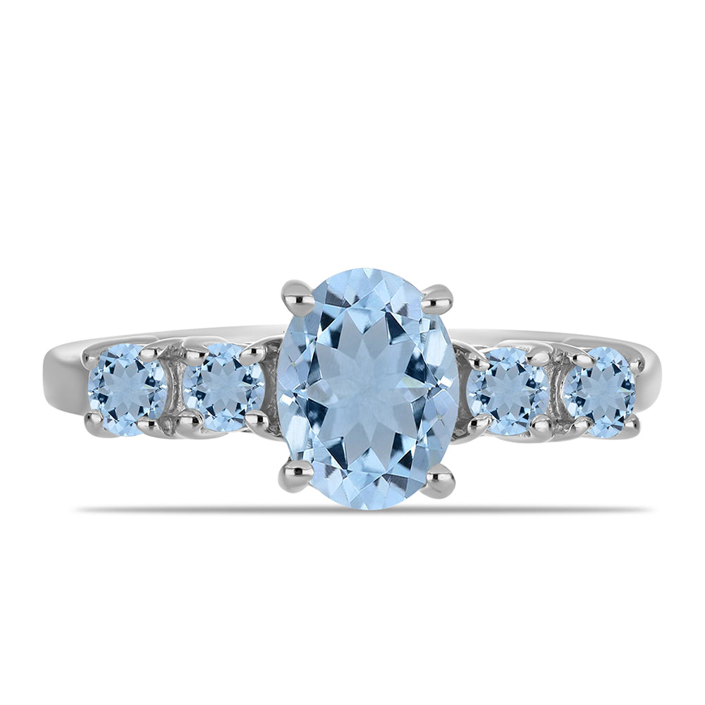 Silberring mit Aquamarin aus Embu County