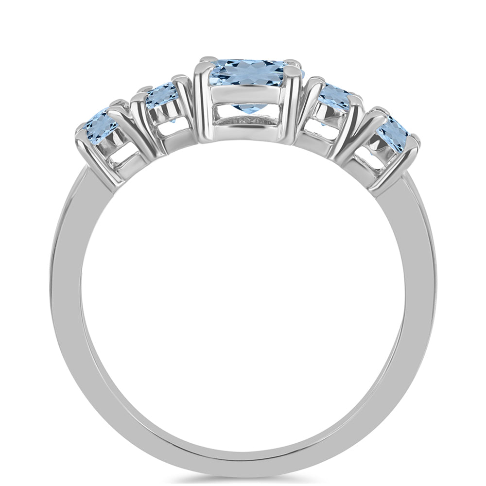 Silberring mit Aquamarin aus Embu County