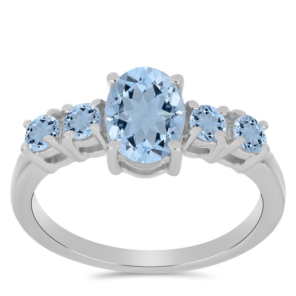 Silberring mit Aquamarin aus Embu County