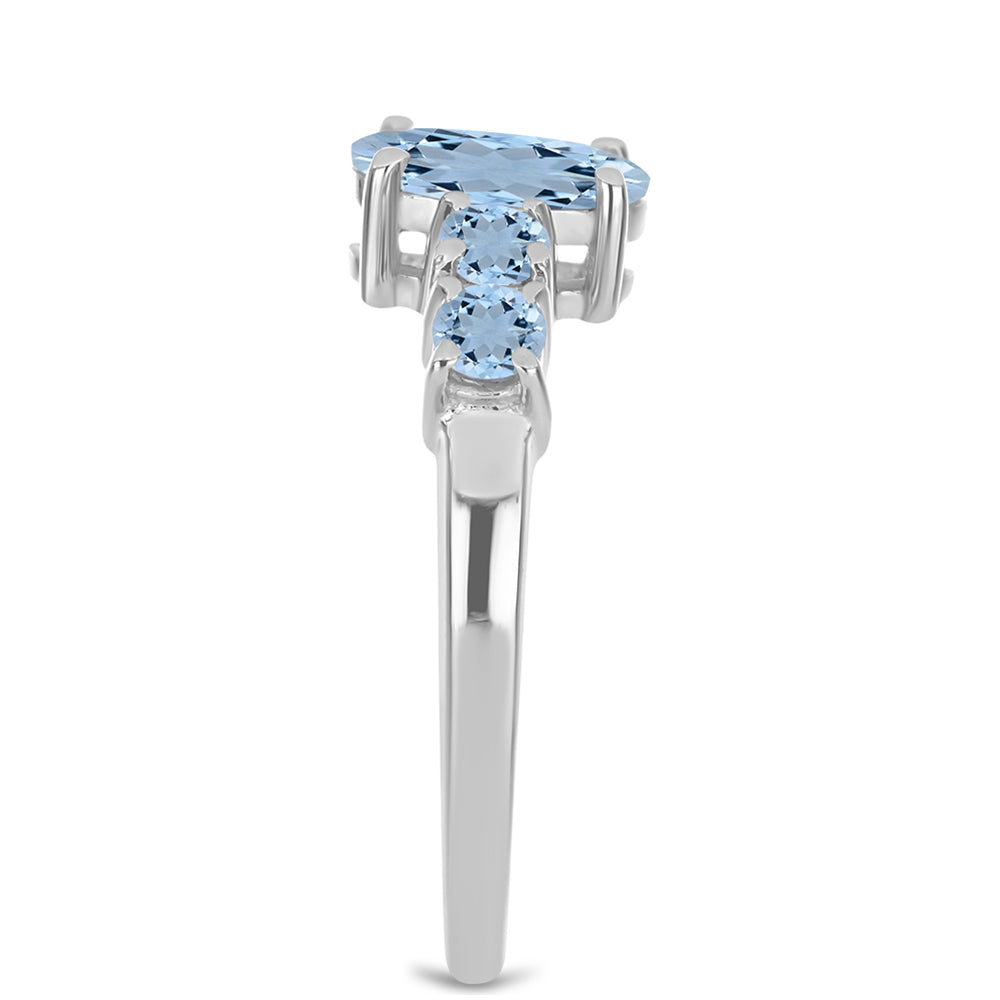 Silberring mit Aquamarin aus Embu County