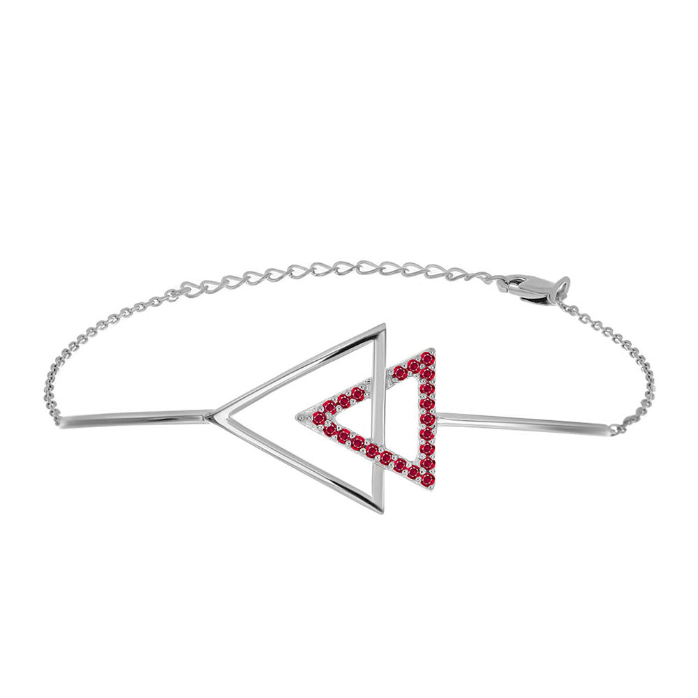 Silberarmband mit Rubin aus Madagaskar