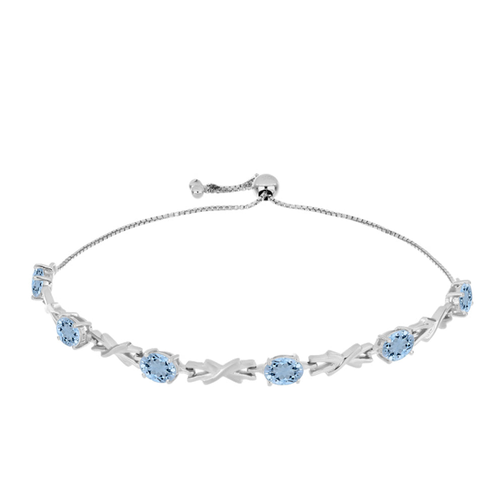Silberarmband mit Aquamarin aus Embu County