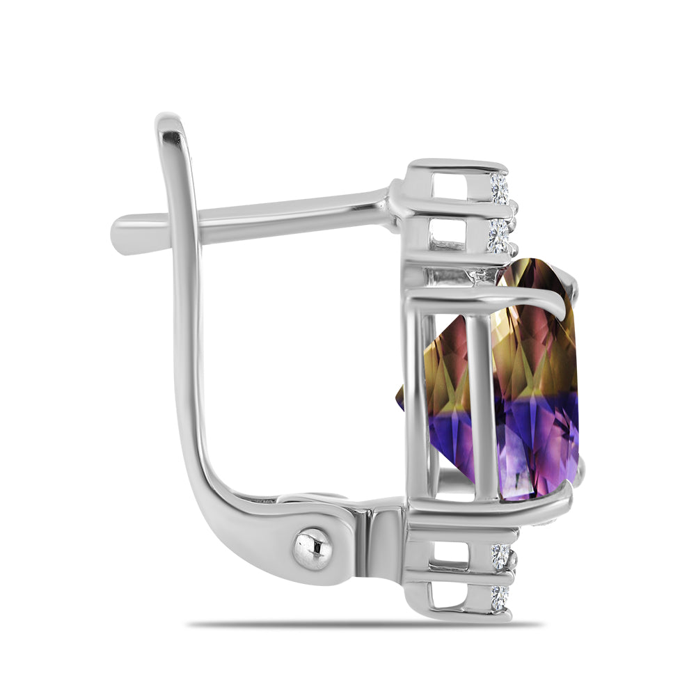 Silberohrringe mit Anahi Ametrin und weißem Topas