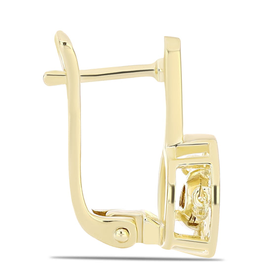 Goldplattierte Silberohrringe mit Cognac-Diamant