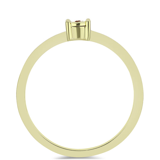 Goldplattierter Silberring mit Cognac-Diamant