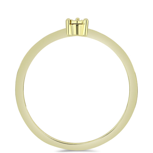 Goldplattierter Silberring mit Cognac-Diamant