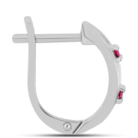 Silberohrringe mit Rubellit aus Cruzeiro