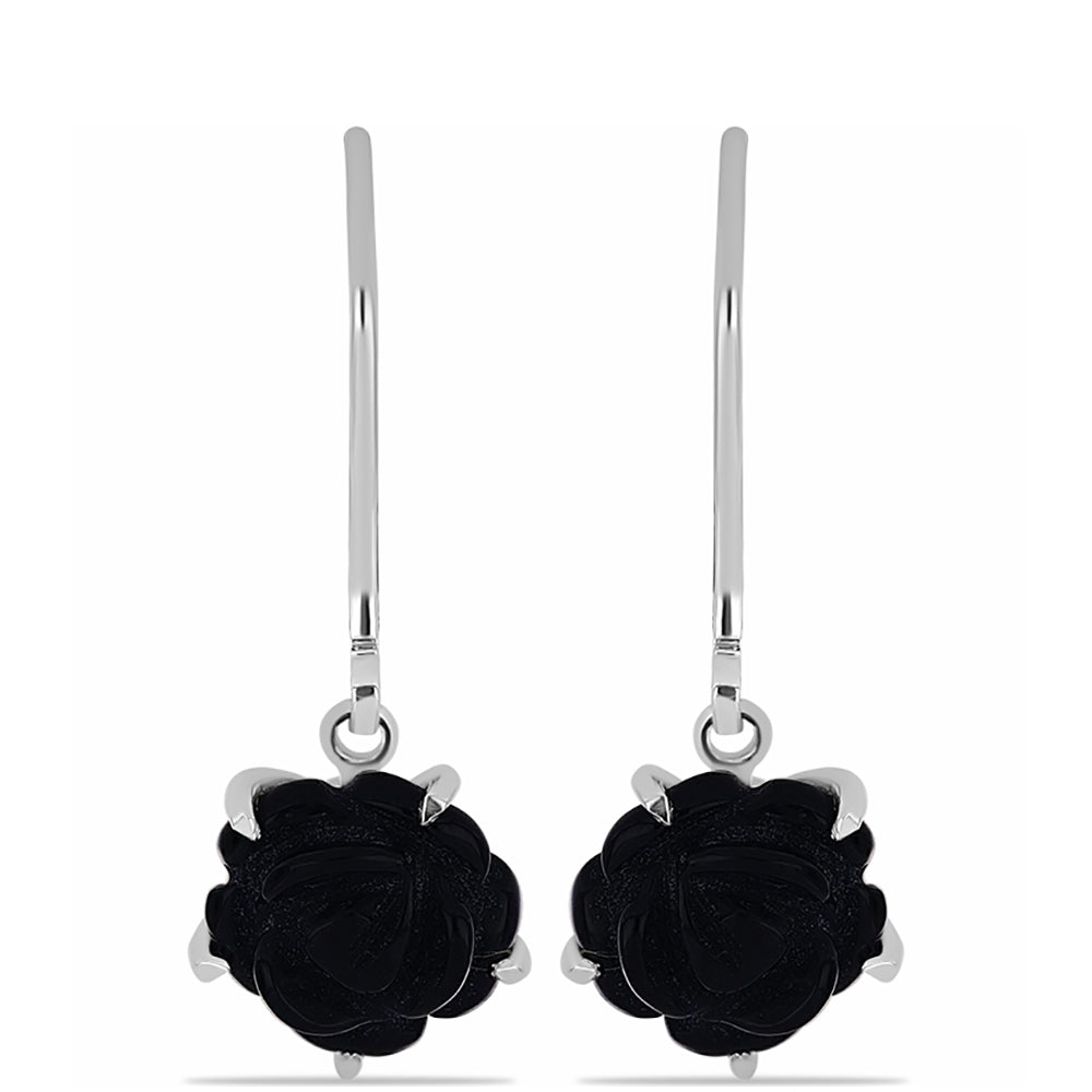 Silberohrringe mit Obsidian 1