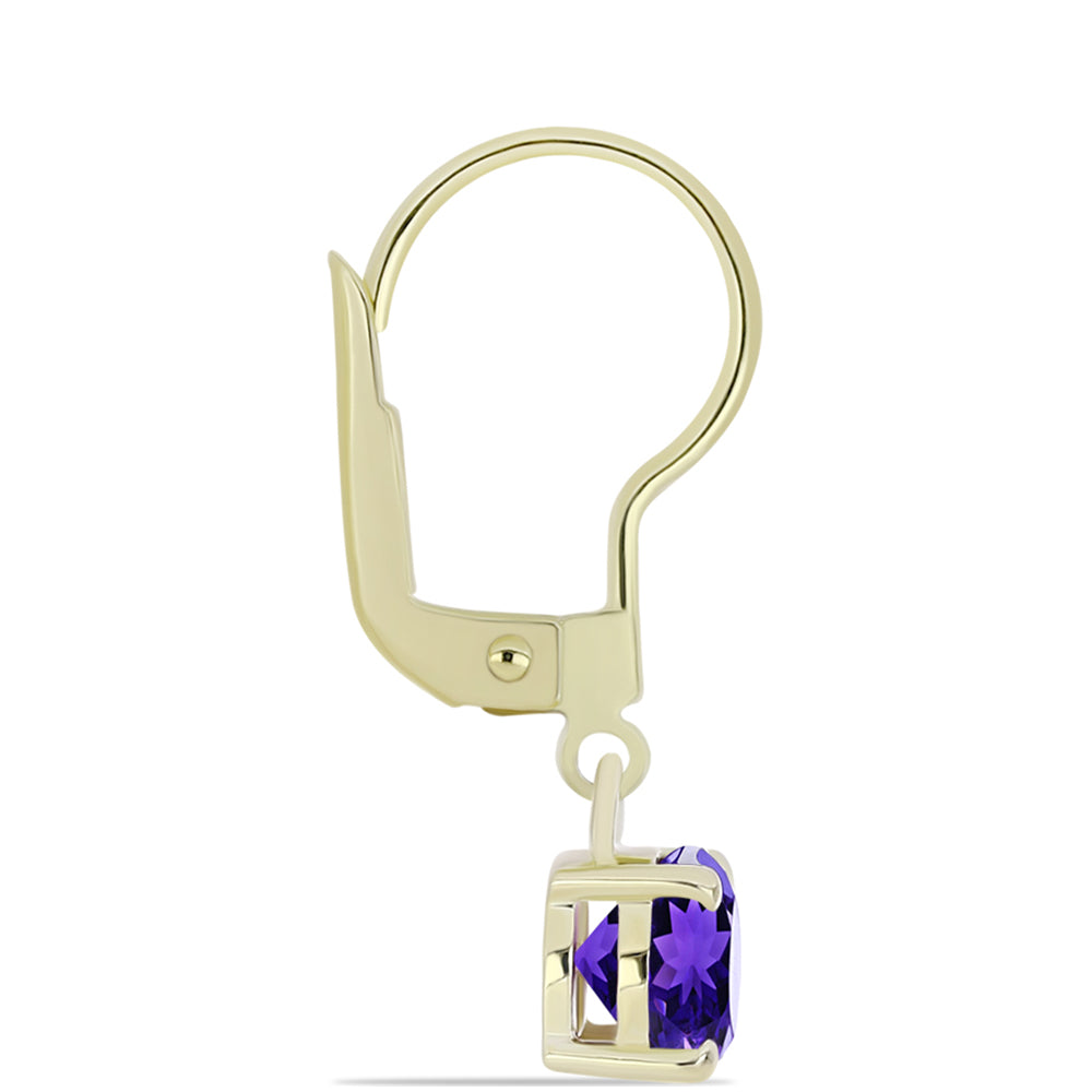 Goldplattierte Silberohrringe mit marokkanischem Amethyst 2