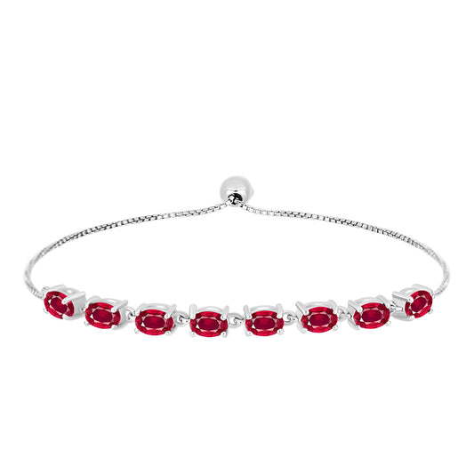 Silberarmband mit Rubin aus Madagaskar