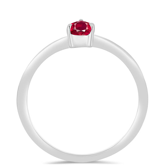 Silberring mit Rubin aus Madagaskar