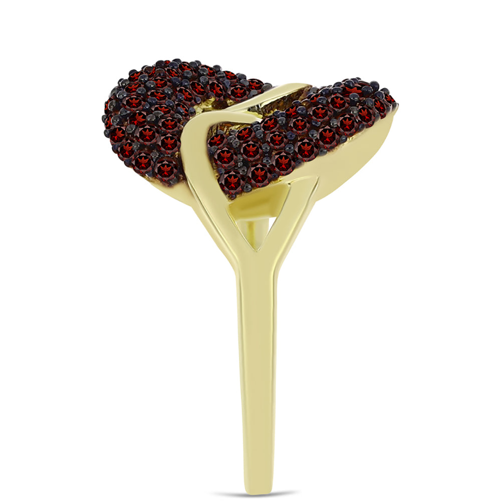 Goldplattierter Silberring mit Barton Granat