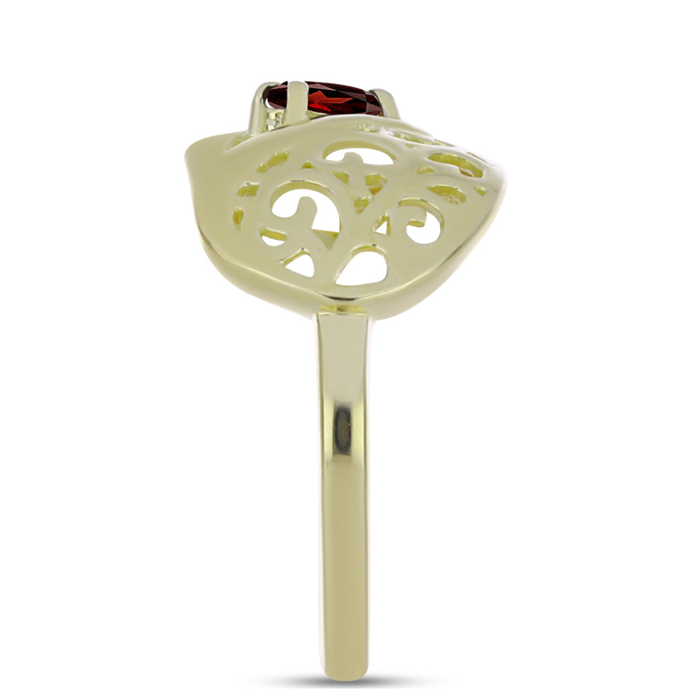 Goldplattierter Silberring mit Barton Granat