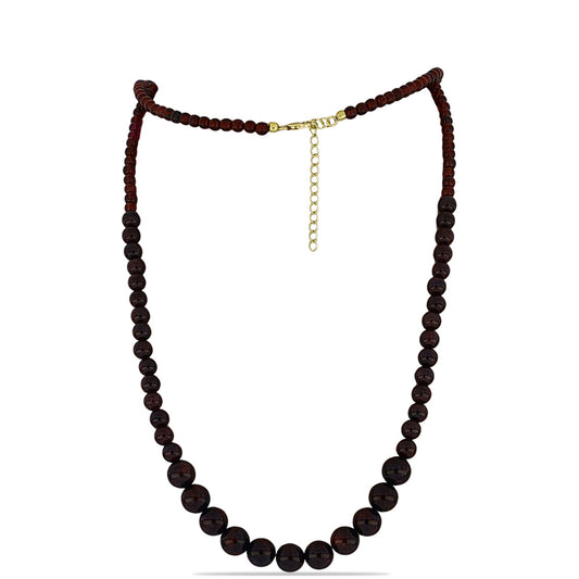 Goldplattierte Silberhalskette mit Barton Granat