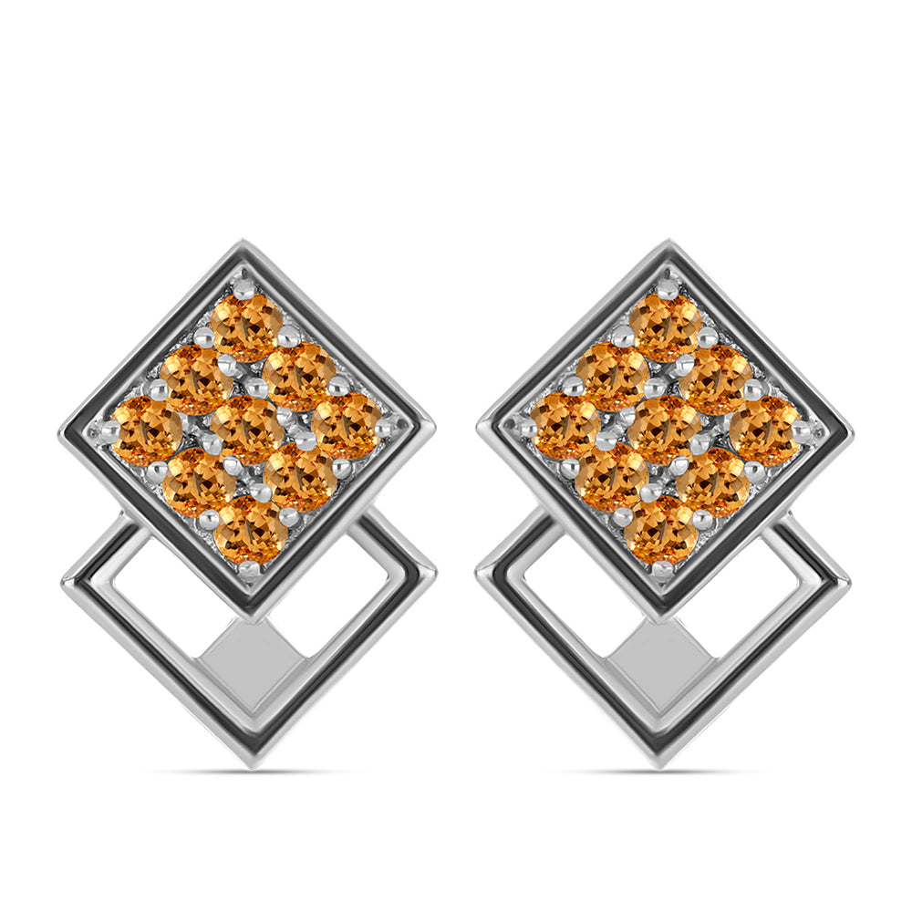 Silberohrringe mit Kaiserlichem Gelben Topas