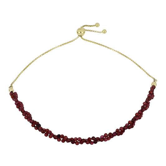 Goldplattiertes Silberarmband mit Barton Granat