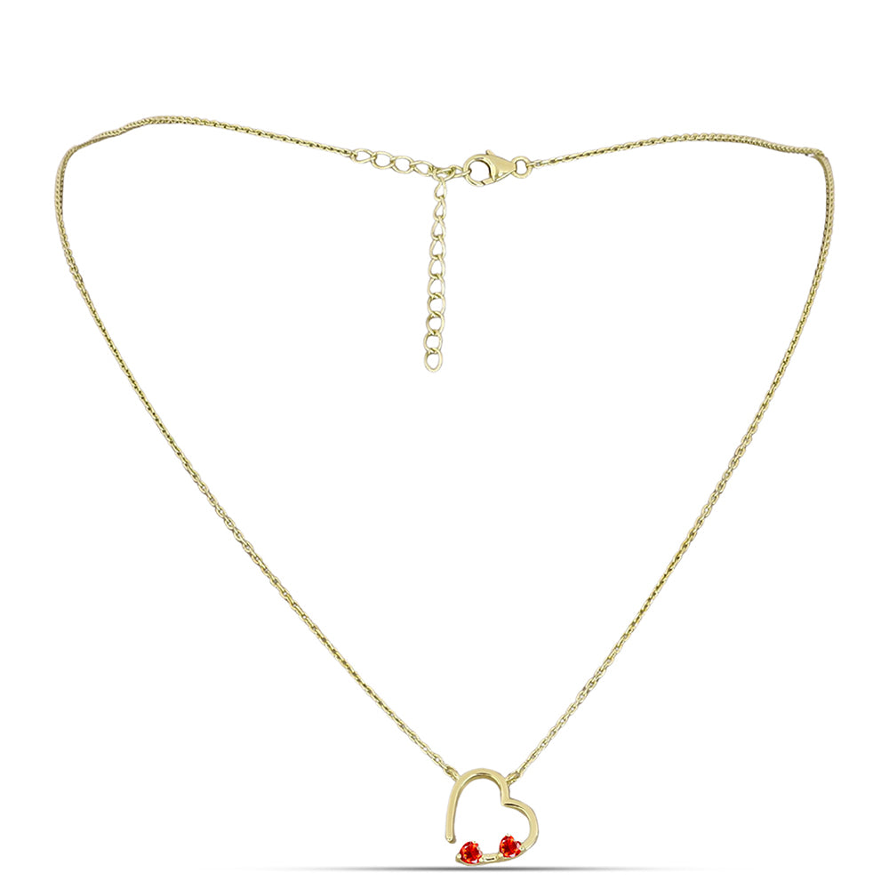 Goldplattierte Silberhalskette mit äthiopischem rotem Opal aus Lega Dembi