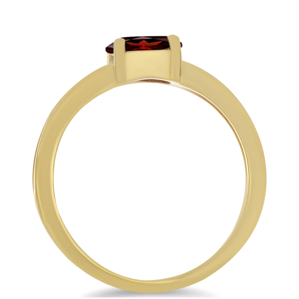 Goldplattierter Silberring mit Barton Granat