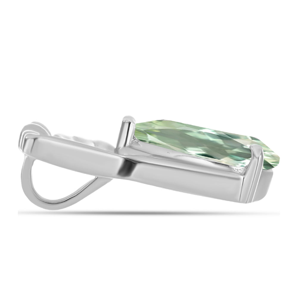 Silberanhänger mit grünem Amethyst