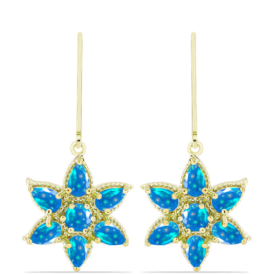 Goldplattierte Silberohrringe mit äthiopischem Paradiese-Opal