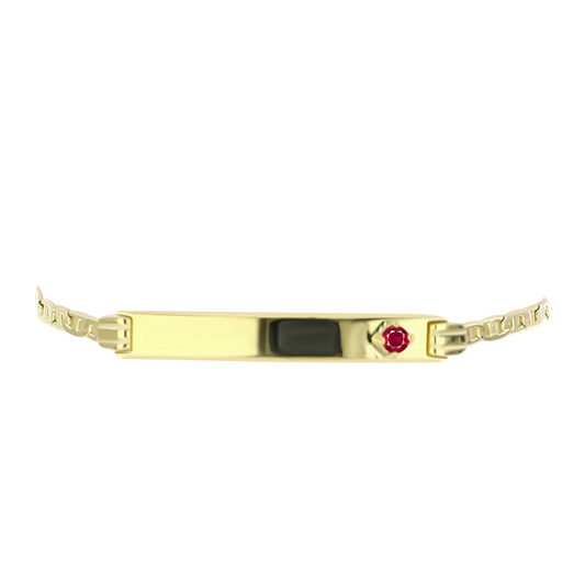 Goldplattiertes Silberarmband mit Rubin aus Madagaskar