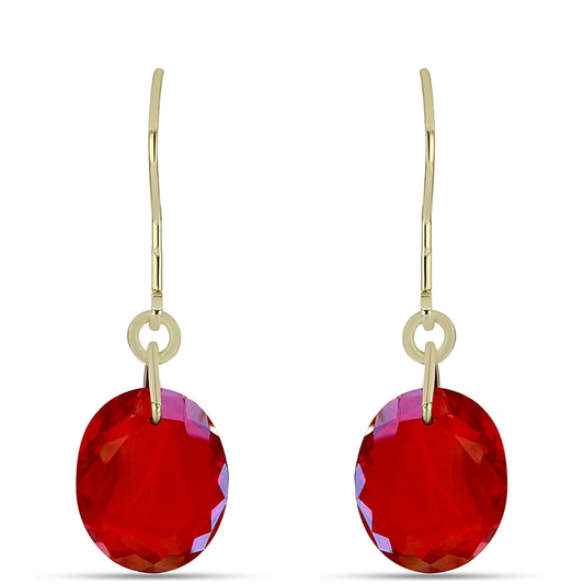 Goldplattierte Silberohrringe mit rotem Achat