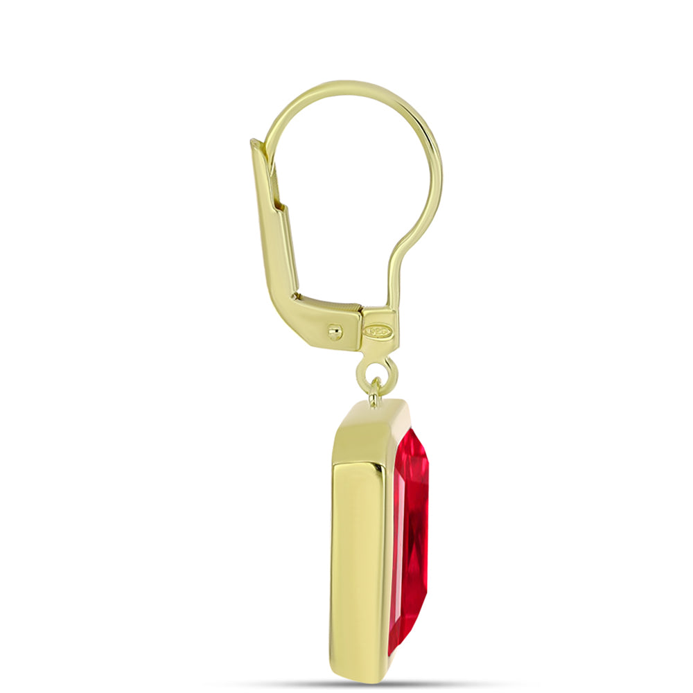 Goldplattierte Silberohrringe mit rotem Achat