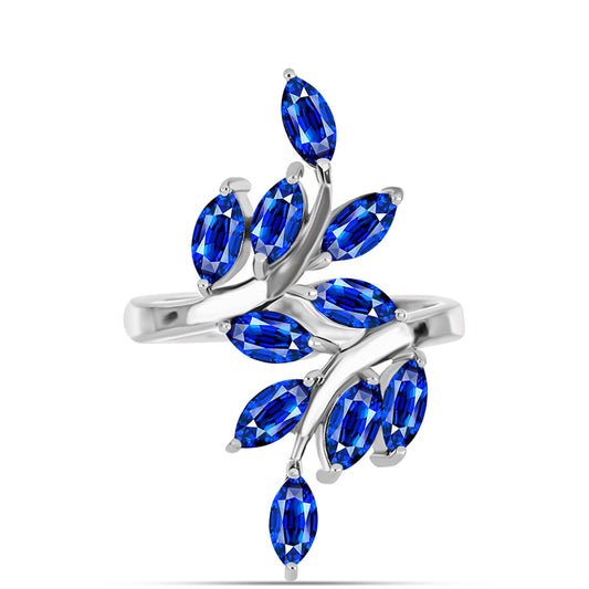 Silberring mit australischem blauem Saphir