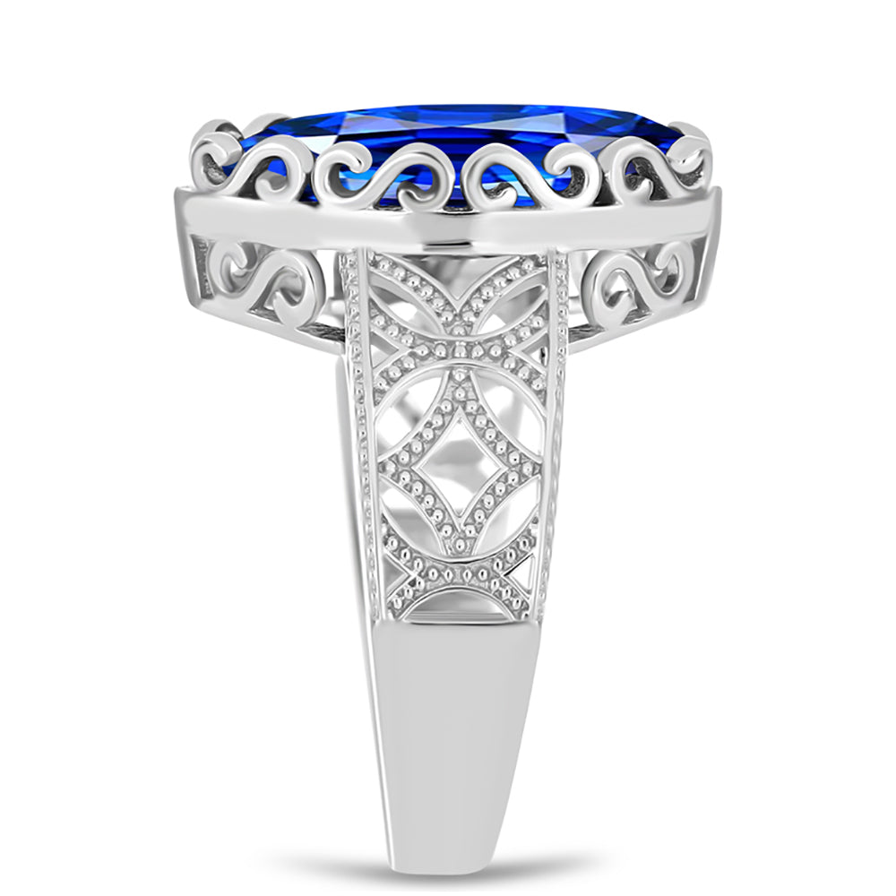 Silberring mit australischem blauem Saphir