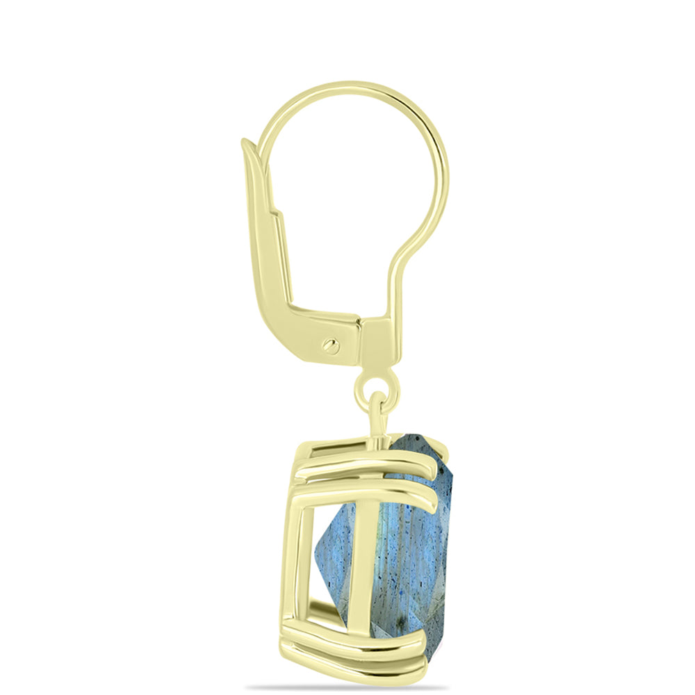 Goldplattierte Silberohrringe mit Labradorit