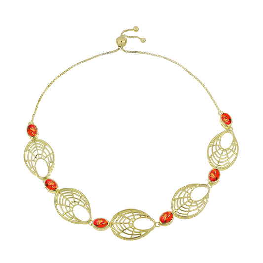 Goldplattiertes Silberarmband mit Mohave-Türkis