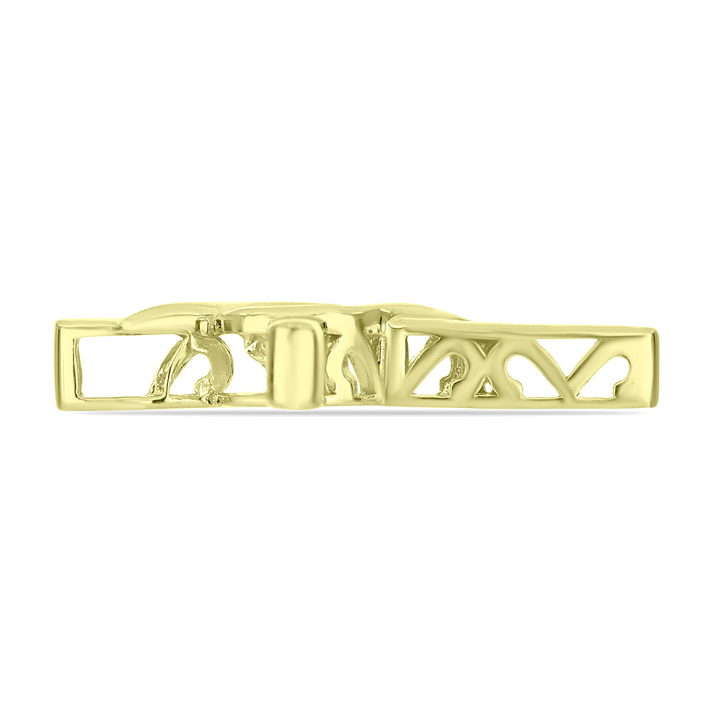 Goldplattierter Silberanhänger mit weißem Diamant