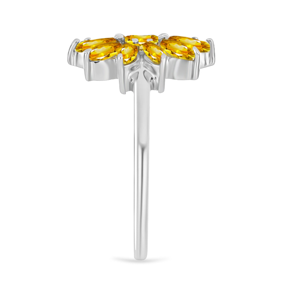 Silberring mit goldfarbenem Rio Zitrin