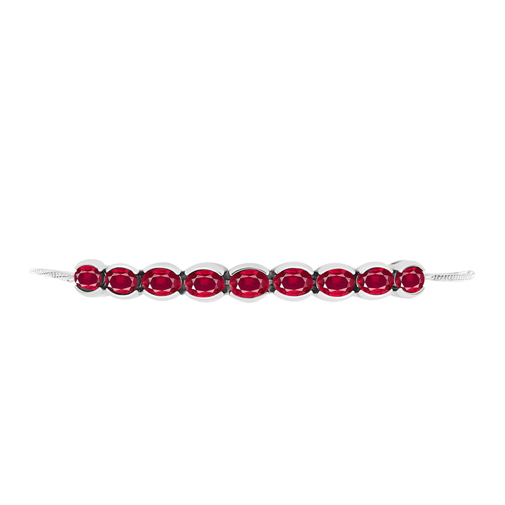 Silberarmband mit Rubin aus Madagaskar