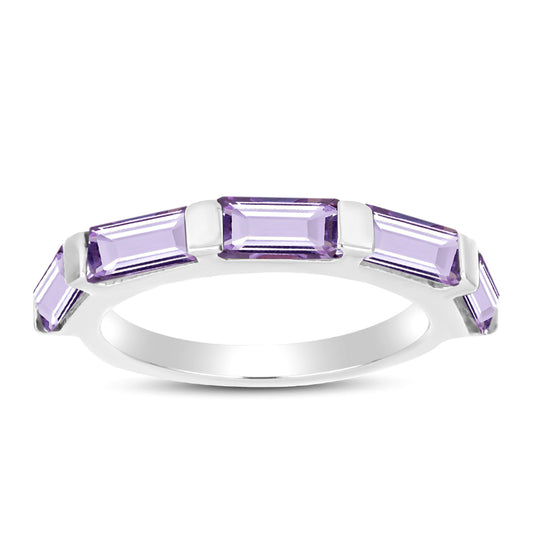 Silberring mit Rose De France Amethyst