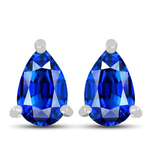 Silberohrringe mit australischem blauem Saphir