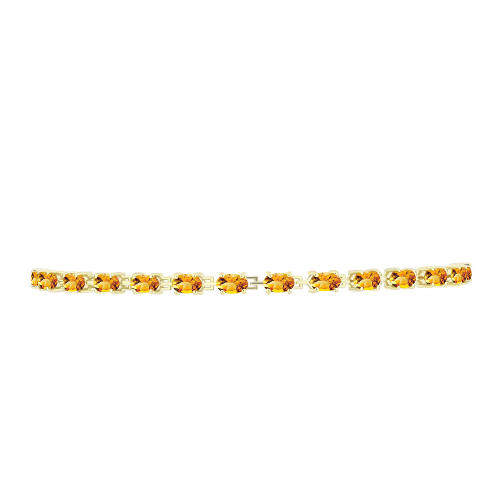 Goldplattiertes Silberarmband mit goldfarbenem Rio Zitrin