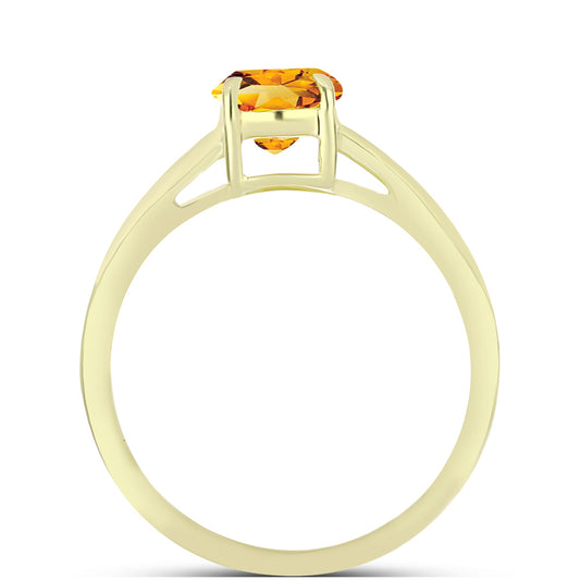 Goldplattierter Silberring mit goldfarbenem Rio Zitrin