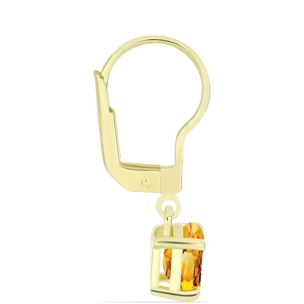 Goldplattierte Silberohrringe mit goldfarbenem Rio Zitrin