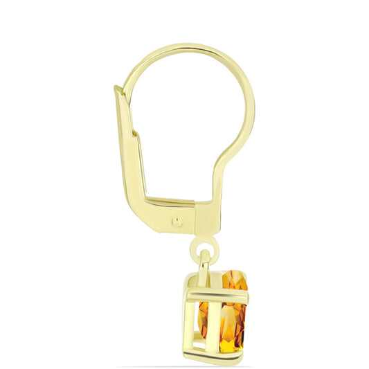 Goldplattierte Silberohrringe mit goldfarbenem Rio Zitrin