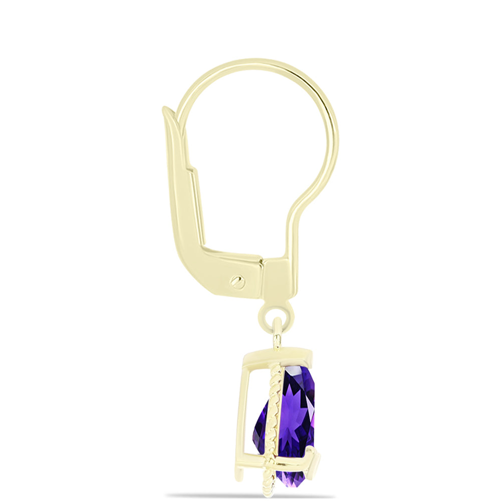 Goldplattierte Silberohrringe mit marokkanischem Amethyst
