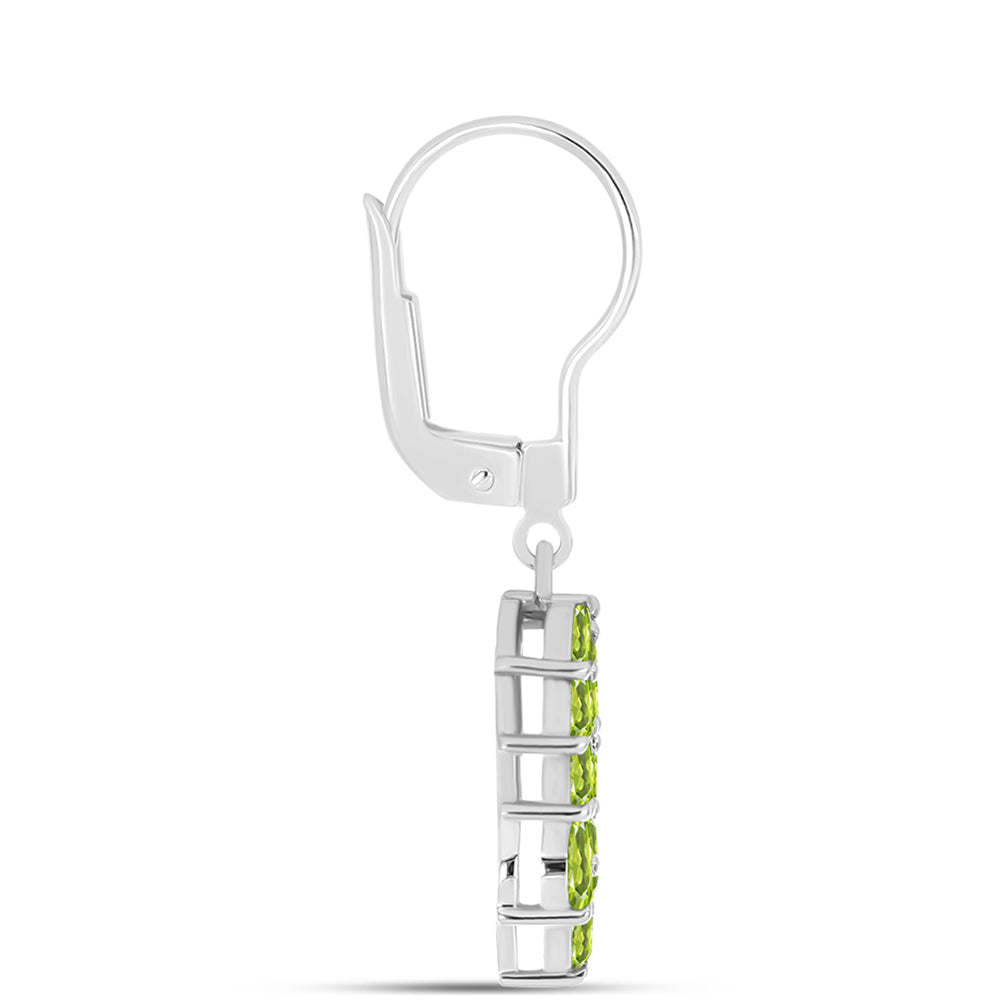 Silberohrringe mit Peridot aus Changbai
