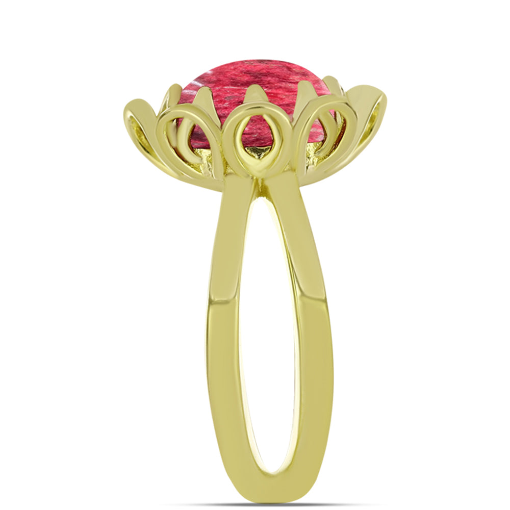 Goldplattierter Silberring mit Thulit