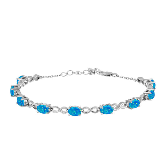 Silberarmband mit äthiopischem Paraiba-Blauopal