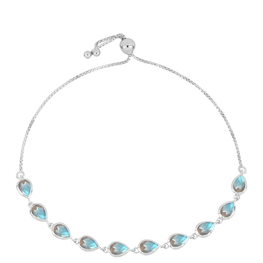 Silberarmband mit Labradorit aus Gullgruvene