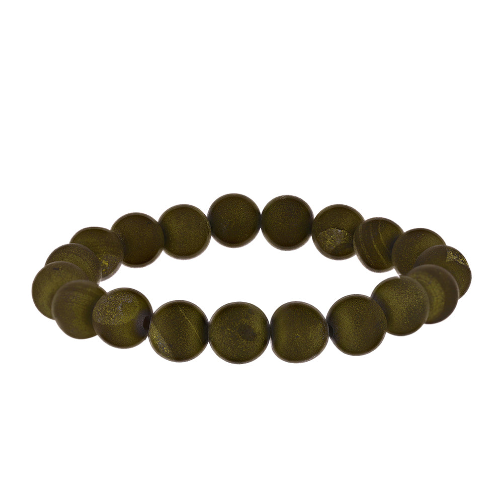 Nugget Armband mit goldfarbener Druse