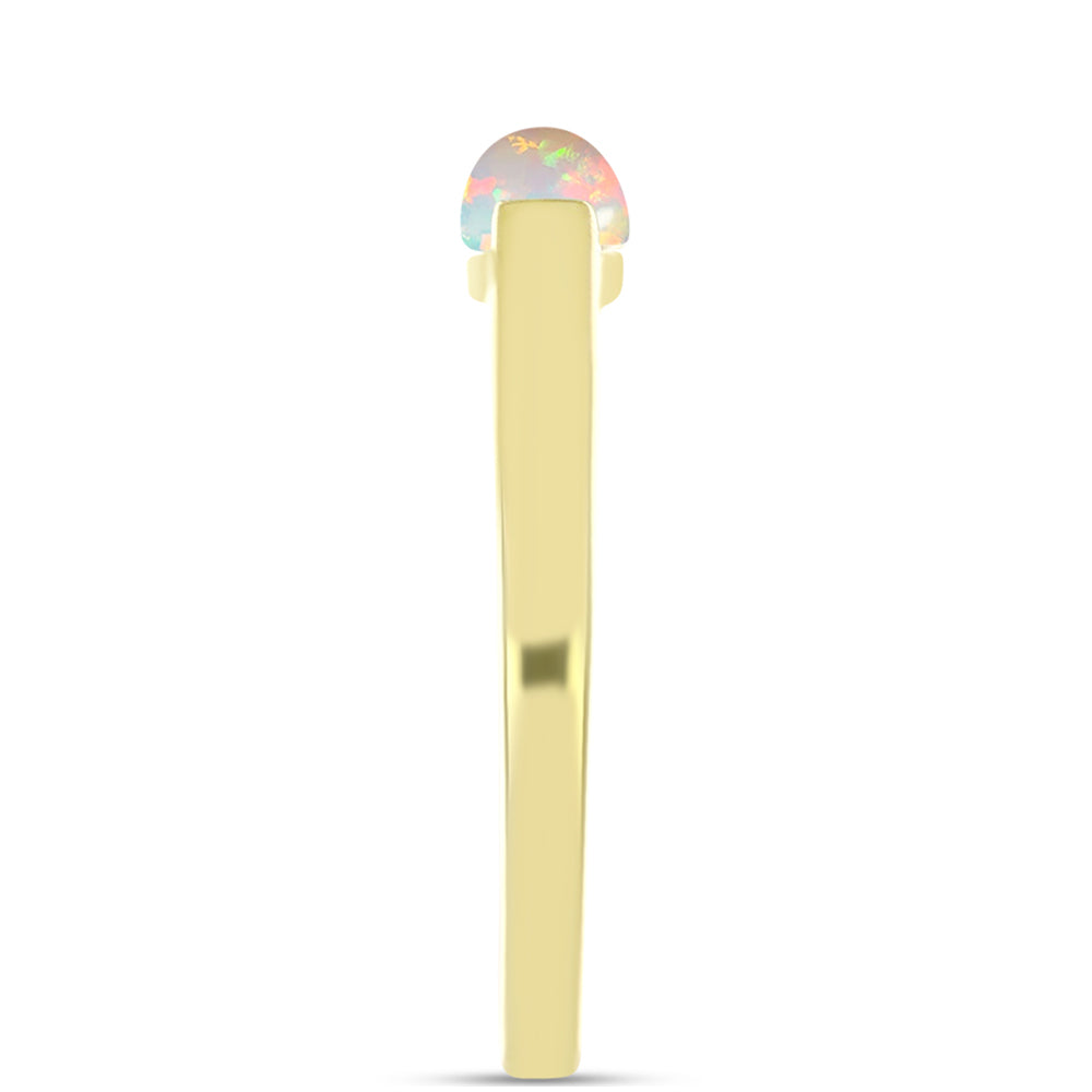 Goldplattierter Silberring mit Welo-Opal